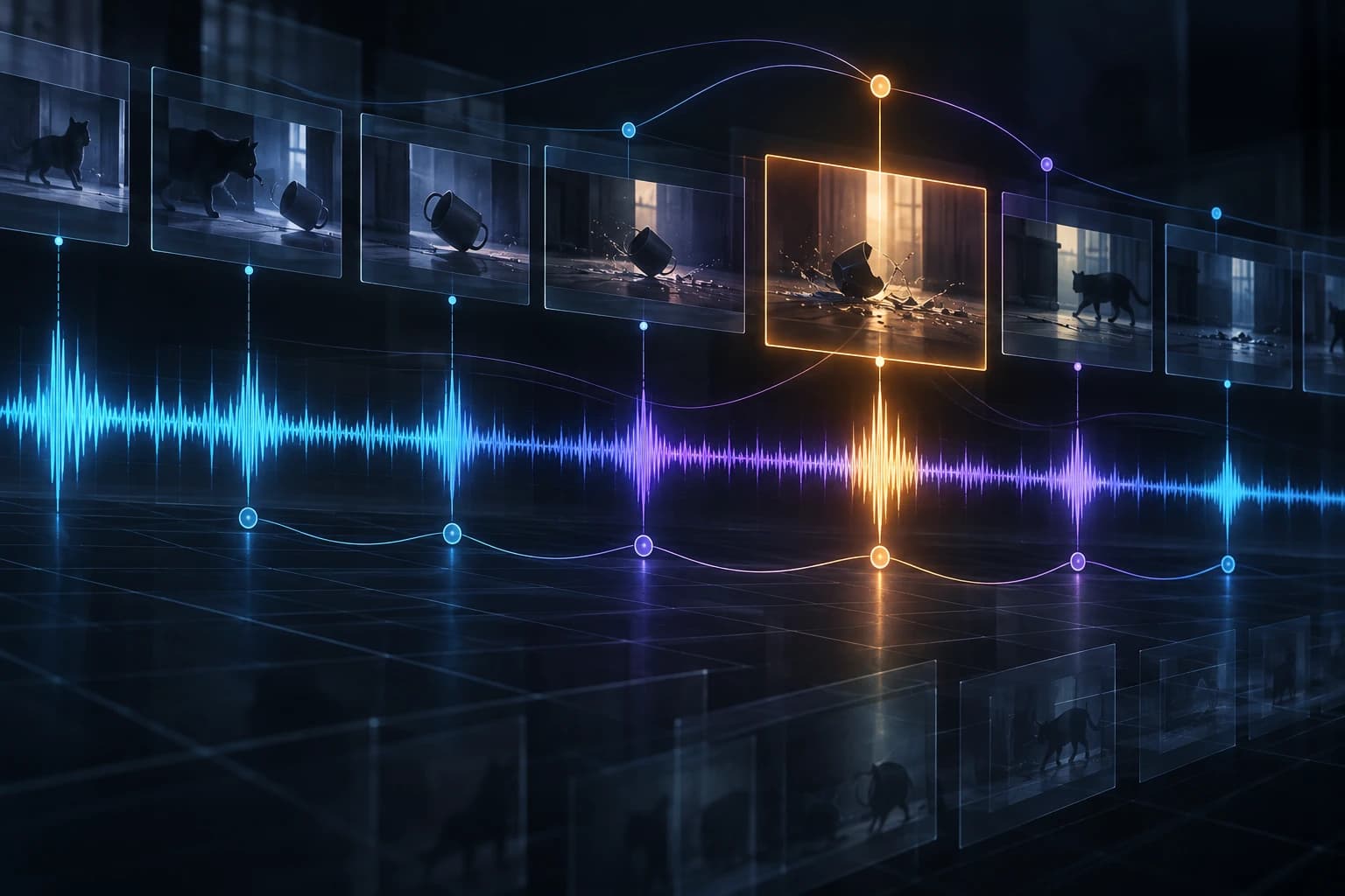 Une trace audiovisuelle relie événements, temporalité et raisonnement d’un agent.