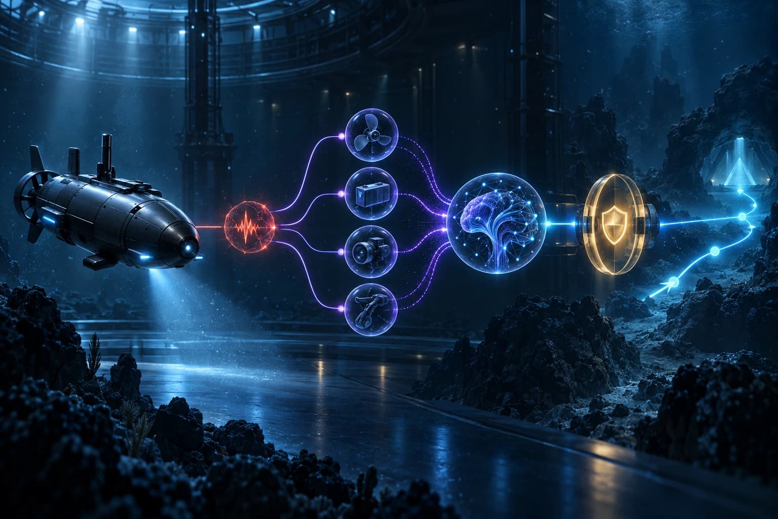 Un véhicule sous-marin autonome relie symptômes, diagnostic et plan de récupération dans une mission simulée.
